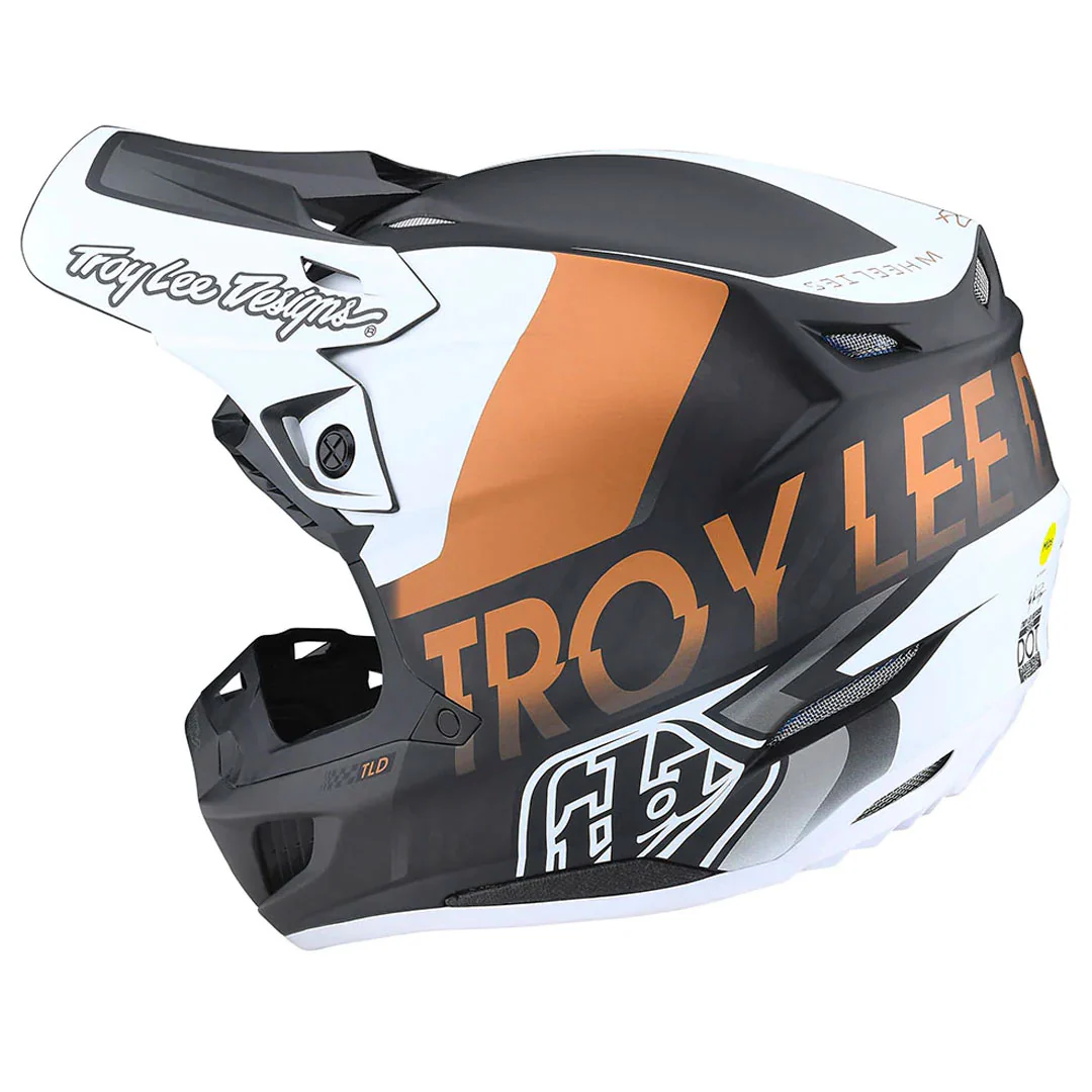 TLD - SE5 Carbon Qualifier Black/White/Bronze Helmet - Image 3