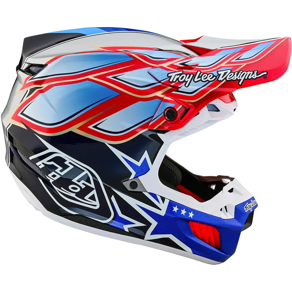 TLD - SE5 Carbon Wings Navy/Red Helmet - Image 3