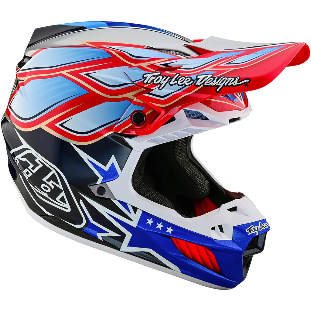 TLD - SE5 Carbon Wings Navy/Red Helmet - Image 4
