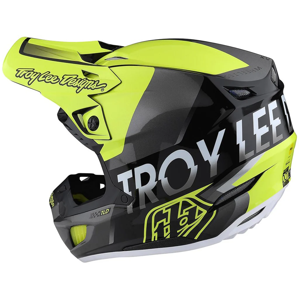 TLD - SE5 Composite Qualifier Glo Yellow/Black Helmet - Image 2