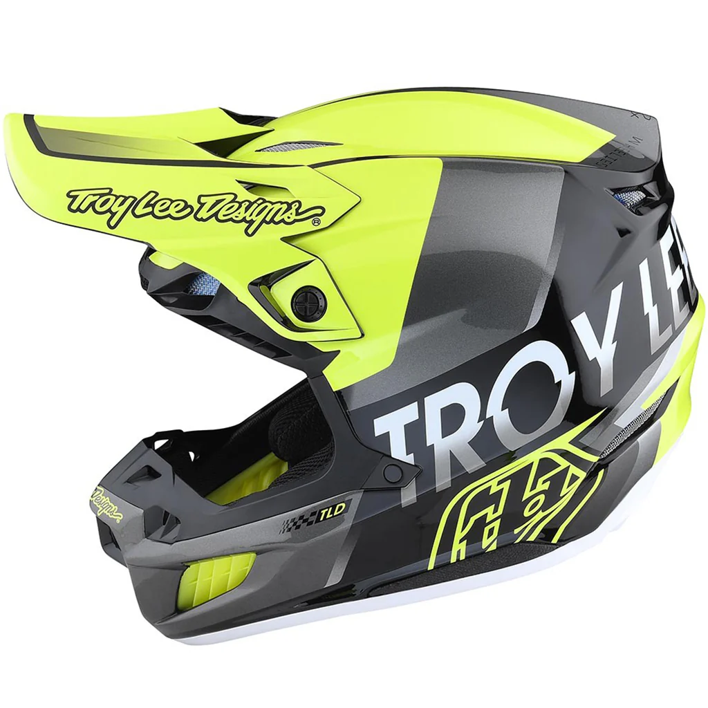 TLD - SE5 Composite Qualifier Glo Yellow/Black Helmet - Image 3