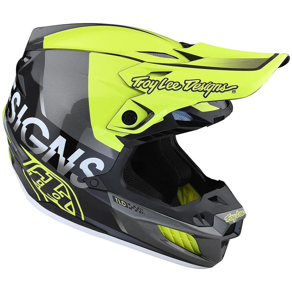 TLD - SE5 Composite Qualifier Glo Yellow/Black Helmet - Image 4