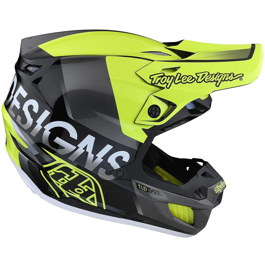 TLD - SE5 Composite Qualifier Glo Yellow/Black Helmet - Image 7