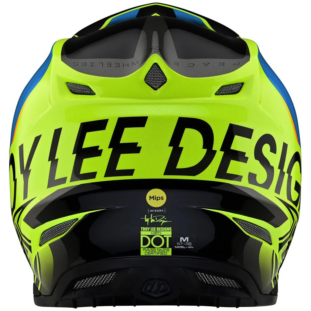 TLD - SE5 Composite Qualifier Yellow/Blue Helmet - Image 3