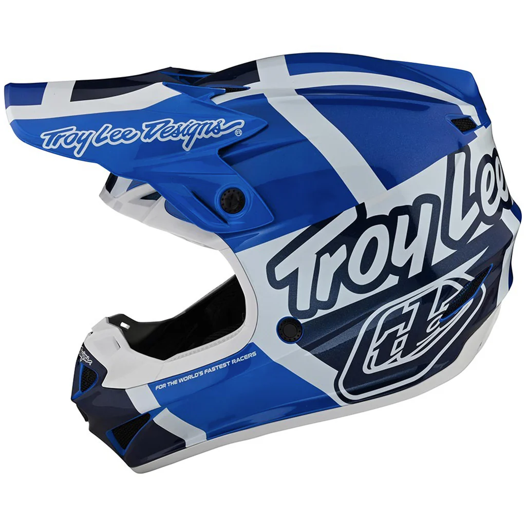 TLD - Youth SE4 Poly MIPS Quattro Blue/White Helmet - Image 5