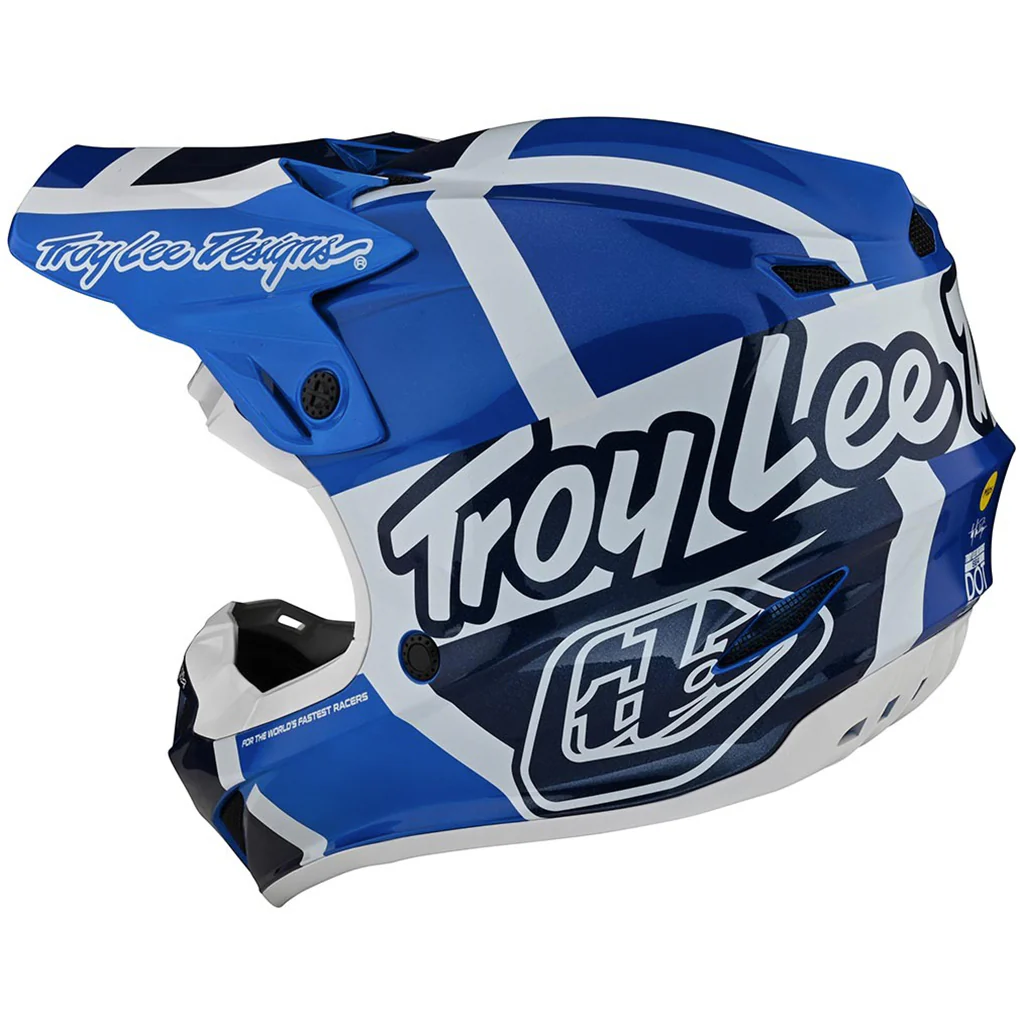 TLD - Youth SE4 Poly MIPS Quattro Blue/White Helmet - Image 8
