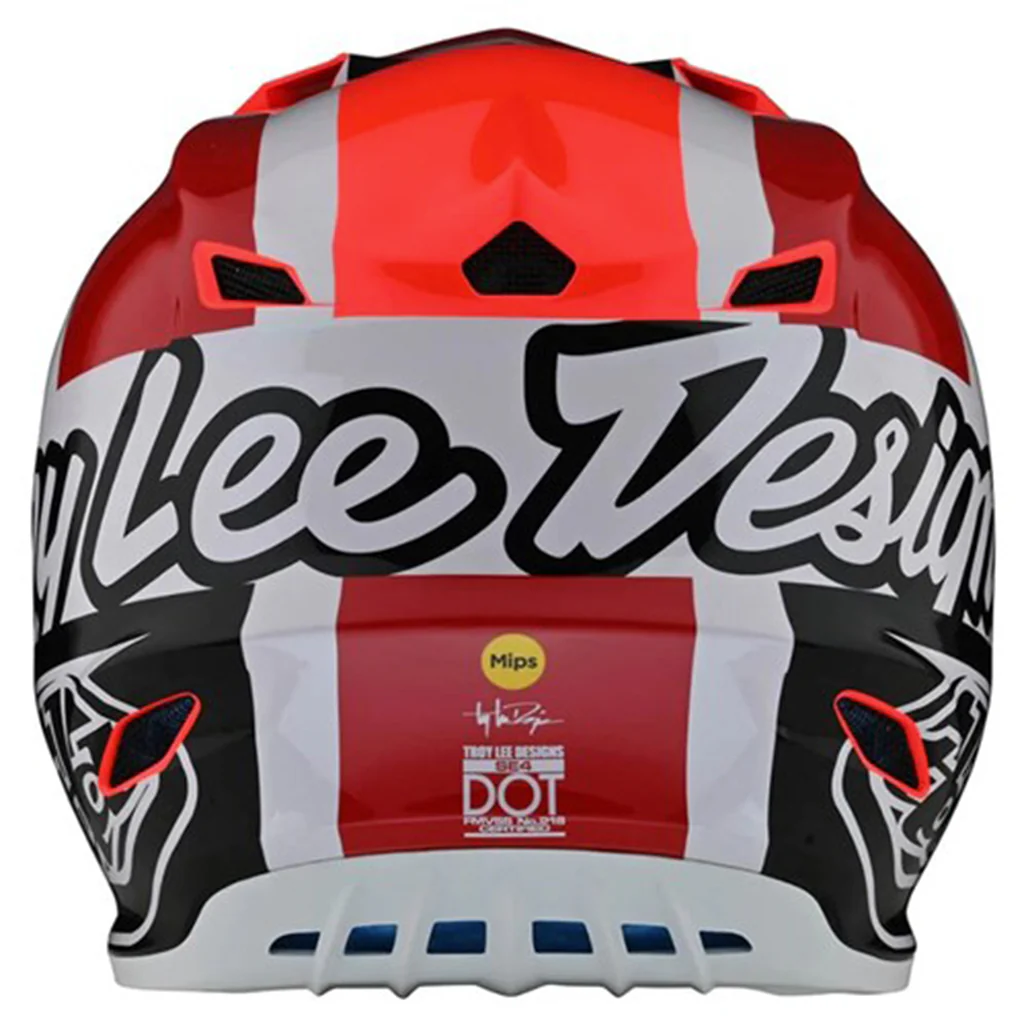 TLD - Youth SE4 Poly MIPS Quattro Red/Charcoal Helmet - Image 3