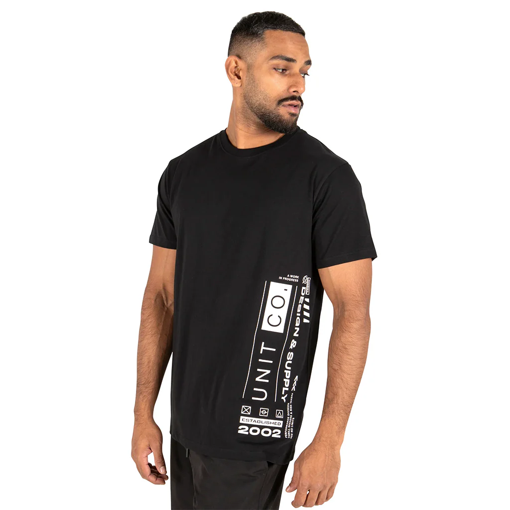 Unit - Mens Black Valve Tee - Image 3
