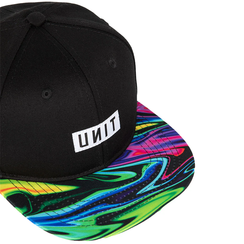 Unit - Youth Skyway Black/Tie Dye Snapback Hat - Image 2